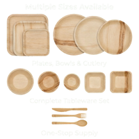 Assiettes jetables en feuilles de palmier, qualité supérieure, naturelles, sans danger pour les aliments, écologiques, biodégradables, sans BPA, compostables pour les événements, les fêtes, les barbecues