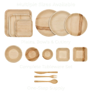 Assiettes compostables Chic Leaf Palm Leaf, lot de 25, vaisselle jetable pour tables de charcuterie et articles de service biodégradables - Product Image 6