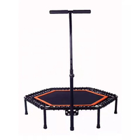Trampolín de Ejercicio Interior Plegable y Duradero con Mango, Fácil Instalación para Adultos y Niños, Diseño Seguro y Silencioso