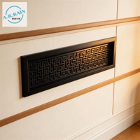 Grille d'aération décorative linéaire |   Motif de travail du bois chinois |   Grille de ventilation murale/sol en métal durable