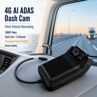 Caméra embarquée 4G AI pour flotte avec GPS, Wi-Fi, enregistrement avant et arrière, alertes de sécurité du conducteur, DMS, ADAS, BSD, vision nocturne pour flotte commerciale
