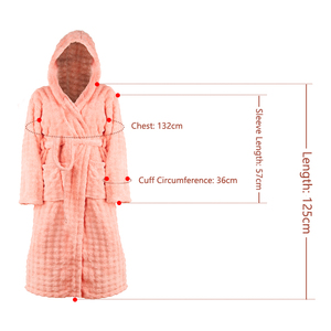 Accappatoio Lungo in Morbido Pile Corallo per Donna, Caldo e Confortevole per l'Inverno - Product Image 4