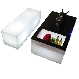 8.11Portable LED bar nightclub furniture table illuminated PE plastic waterproof led bar ice bucket table