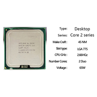Prosesor Intel Core 2 Duo E8200 LGA 775 Bekas 2.66 GHz CPU 775-pin dalam Kemasan Massal 9