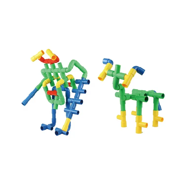 プラスチック製ビルディングブロック幼児学習幼稚園挿入パイプ組み立ておもちゃ