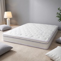 Matelas hybride à ressorts ensachés 7 zones, latex naturel, haute qualité de sommeil, orthopédique, usage hospitalier et hôtelier, épaisseur 20 cm, polyester