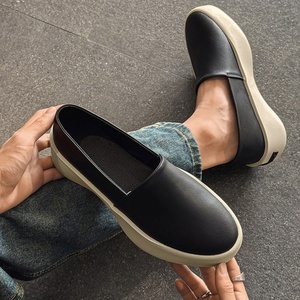 Mocasines de Terciopelo y Cuero para Hombre, Primavera-Otoño 2025, Suela de Goma, Cómodos, Transpirables, a la Moda, Estilo Casual, Sin Cordones - Product Image 2