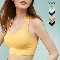 통기성 조절 요가 브래지어 휘트니스 의류 요가 탑 레이서 백 스포츠 브래지어 Backless 운동 요가 브래지어
