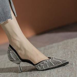 <span class=keywords><strong>Scarpe</strong></span> da sposa a spillo da donna con tacco alto a spillo in cristallo di perle brillanti primaverili - Product Image 2