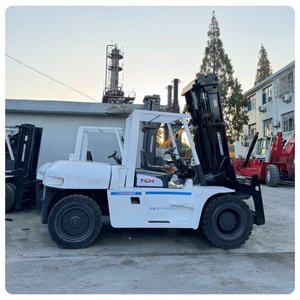 <b>Used</b> TCM FD100 Diesel Forklift with Solid Tires for Importers and Construction Companies - Product Image 5