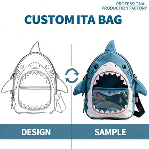 Mochila de mujer estilo anime con diseño de oso negro de dibujos animados, transparente, con cabeza linda, inspirada en Ita Bag, personalizada OEM con bajo MOQ - Product Image 4