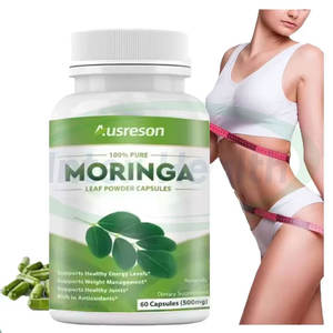 Cápsulas de Polvo de Hoja de Moringa Orgánica Ausreson OEM, Cápsulas de Moringa al Mejor Precio, Suplemento Energético e Inmunológico de Marca Privada - Product Image 1
