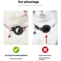 Collier de localisation d'animal familier de silicone anti-perte de luxe compatible avec l'accessoire de manchon de cou en nylon Apple AirTag Tracker pour chats