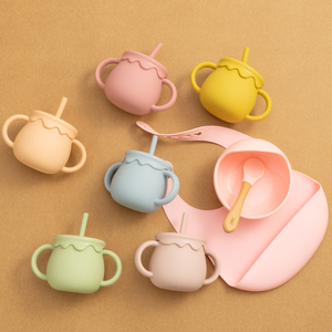 Vaso de Silicona para Bebé con Doble Asa, Libre de BPA, Apto para Alimentos, Contenedor de Almacenamiento de Bebidas y Snacks para Niños, Vajilla - Product Image 3
