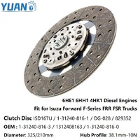1312408163 ISD167U Disque de friction d'embrayage de camion 325 mm 1-31240-816-3 DG-028 Plaque d'embrayage compatible avec les camions Isuzu