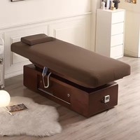 Table de massage électrique inclinable pour soins du visage, avec dossier chauffant et hauteur de jambe réglable, idéale pour l'extérieur, les hôtels, les chambres et les salons de beauté