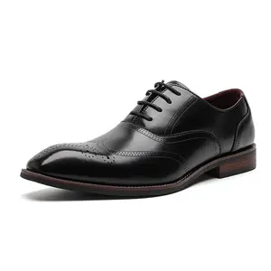 Formal Shoes For Men Genuine Leather Lace Up Office Wedding Classics Style Factory Outlet Man Leather Shoes