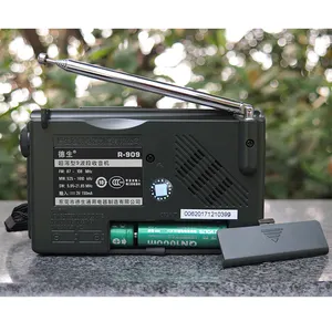 Wholesale Price TECSUN R-909 FM / MW / SW 9 Bands World Receiver Portable Radioラジオfmを内蔵したポータブルスピーカー