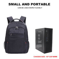 Boîtier PC A09 MINI ITX en aluminium avec interface USB 2.0, idéal pour le bureau et le gaming, prend en charge les petites alimentations PC FLEX 1U