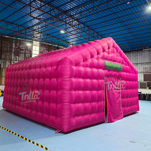 Inflables para Eventos Comerciales, Carpa Inflable Rosa para Fiestas, Carpa Inflable para Discotecas, Carpa Inflable Cúbica para Fiestas - Product Image 1
