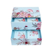 Boîte à double tiroir personnalisable et écologique avec finition mate et estampage à chaud doré pour gâteaux, bonbons, rangement et emballage cadeau