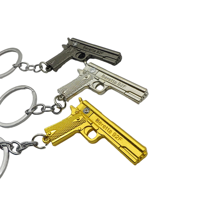 Porte-clés mousqueton en alliage de zinc Jedi Survival, modèle de pistolet à signal P92, pendentif revolver, simplicité moderne, étanche, tendance mode