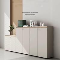 Meuble bas de bureau laqué toucher doux avec serrure, rangement multifonctionnel et compartiment de classement latéral pour bureau à domicile et usage commercial