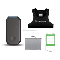 Качественный GPS-трекер для футбола SHAREWELL PRO, жилет с датчиком 10 Гц, точность 0,5 м, черно-белый, полиэстер, с возможностью нанесения логотипа, минимальный заказ 1 шт.