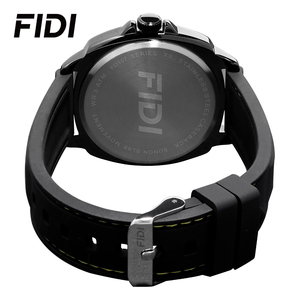 Montre mécanique automatique FIDIAutomatic pour homme, boîtier noir, bracelet vert, cadran squelette, engrenages apparents, aiguilles lumineuses, résistante à l'eau, montre de sport tendance - Product Image 5