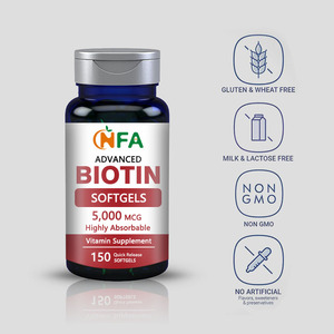 Directo de fábrica Advanced Biotin Softgels 5000mcg Suplemento de vitamina de alta absorción Beauty Softgels Uñas fuertes - Product Image 3