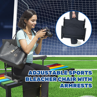 Siège de stade pliable portable en tissu Oxford avec coussin de siège en éponge confortable, adapté aux matchs de football en plein air