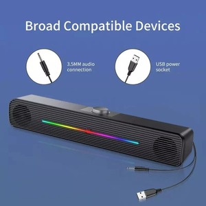 <span class=keywords><strong>Barre</strong></span> <span class=keywords><strong>de</strong></span> télévision haut-parleur câble filaire RVB PC portable <span class=keywords><strong>de</strong></span> bureau usb multimédia petit haut-parleur longue bande <span class=keywords><strong>barre</strong></span> <span class=keywords><strong>de</strong></span> <span class=keywords><strong>son</strong></span> lumineuse subwoofer - Product Image 2