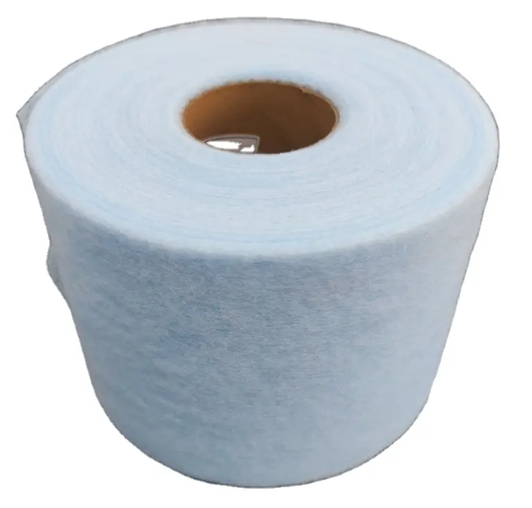 Venta caliente 50gsm PE/PP hidrofílico azul claro transpirable Airthrough rollo de tela no tejida