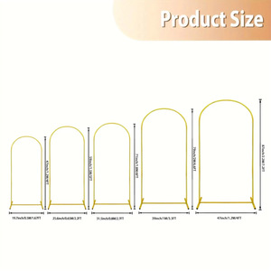 Support d'<span class=keywords><strong>arche</strong></span> doré transfrontalier de 7,2 pieds pour <span class=keywords><strong>arche</strong></span> de ballons de mariage, support de fleurs, décoration de fond pour fête d'<span class=keywords><strong>anniversaire</strong></span> - Product Image 2