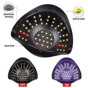 Lampe à ongles UV LED professionnelle SUN X7 MAX 57 LED, séchoir intelligent pour vernis gel, 4 minuteurs, capteur automatique, alimentation électrique, en plastique - Product Image 4