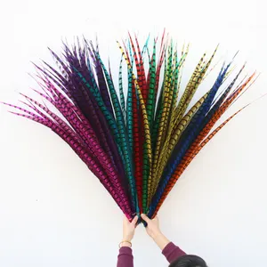SANDOU-pluma de cola de faisán Amherst para disfraces de carnaval, diseño de boda, colores combinados, envío Real al cliente