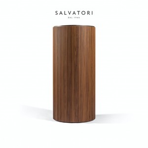 Salvatatori Adda moderno lavello Freestanding in legno a costine di pietra naturale materiale in resina per bagno Hotel uso ovale lavaggio a mano - Product Image 3
