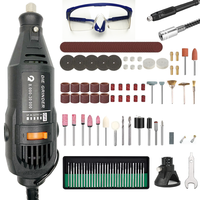 Mini perceuse électrique 130W, 115 pièces, outil rotatif à vitesse réglable pour le bricolage, le meulage, le perçage et la gravure