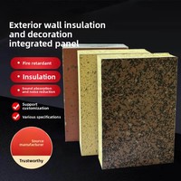 Panneau d'isolation thermique extérieur en laine de roche, panneau décoratif non métallique, peinture en pierre véritable, céramique sable-eau