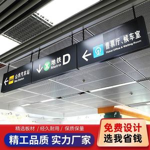 Panneau directionnel sur mesure en aluminium avec base en acrylique, bande LED étanche pour centre commercial, métro, parking - Product Image 4