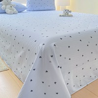 Parure de lit trois pièces en gaze double couche légère, toucher doux, écologique, durable, toutes saisons, vente en gros.