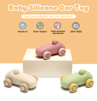 Divertido Mini Coche de Juguete de Silicona Suave para Niños de 2 a 4 Años, Juguete Educativo para Jugar y Desestresarse