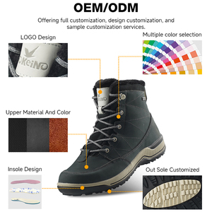 Chaussures de <span class=keywords><strong>randonnée</strong></span> en nubuck imperméables à tige haute pour femmes, avec semelle en caoutchouc EVA antidérapante, logo personnalisé OEM ODM - Product Image 6