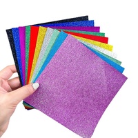 Carta Glitterata Dorata Quadrata 15*15cm, Non Sfoglia, Finitura Opaca, per Fai da Te, Modello HST030, Uso Globale Transfrontaliero