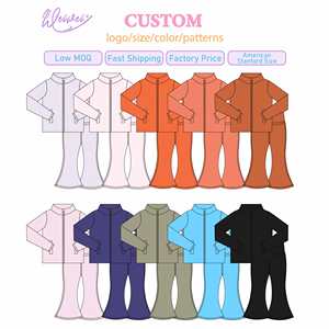 Комплект для йоги для девочек: леггинсы и топ с длинным рукавом, одежда для фитнеса и йоги, детские комплекты одежды для девочек - Product Image 1