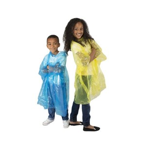 Ponchos de Lluvia Desechables Portátiles y Económicos con Impresión de Logotipo para Niños, Impermeables de Plástico para Regalo - Product Image 1