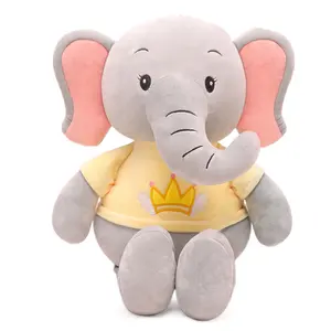 Taze tasarım peluş oyuncak fil karikatür güzel fil doldurulmuş oyuncak yumuşak yastık fil oyuncak