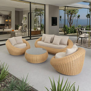 Yoho Design moderne extérieur ensemble de meubles de patio en osier cadre en aluminium PE rotin canapé de jardin pour hôtels villas cours - Product Image 1