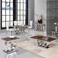 Table console de luxe moderne en marbre noir, style personnalisé, pas cher