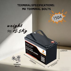 Bateria LiFePO4 12V150Ah da UE, Ciclos Profundos, Bateria de Lítio Durável para RVs Grandes e Energia para Viagens Off-Grid - Product Image 2